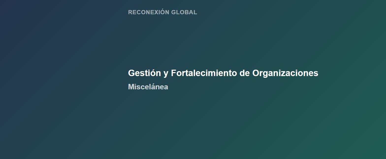Gestión y Fortalecimiento de Organizaciones